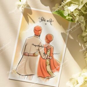 Jind Mahi | Keski Couple Art | Sikh Couple poster | Punjabi Couple | Sikh Home Decor | Sikh Gifts | Unique gifts | Anniversary Gifts