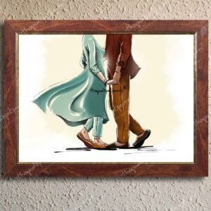 Rang | Indian Couple Poster | Gifts for him | Gifts for her | Couple Art | Punjabi Couple | Indian art | Indian Home Décor | Brown couple art