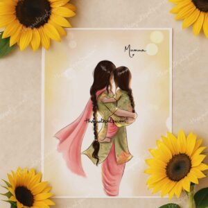 MUMMA | Mother Holding Child Art | Mother Lap | Mother Daughter | Mother Son | Gifts for Mom | Mother's Day