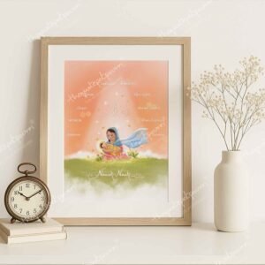 NANAK-NANKI | Guru Nanak Dev Ji and His Elder Sister | Sikh Art | Sikh Home Décor | Unique Gift | Sikh Gifts | Spiritual Art