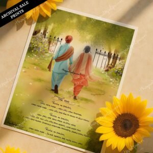 Tere Naal Baharaan | Senior Couple Art | Grand Parent Art | Sikh Couple Art | Sikh Gifts | Punjabi Couple | Couple Gifts | Sikh Art | Punjabi Art | Archival Sale Print